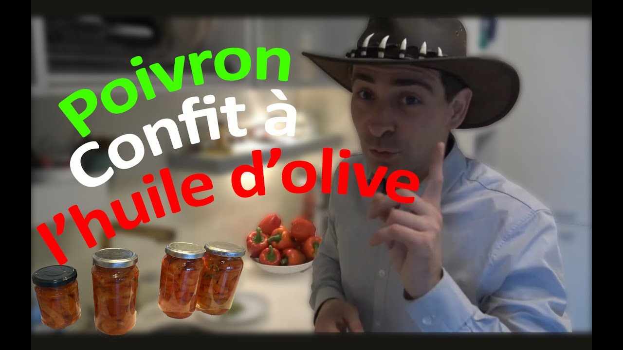 Poivrons confit à l'huile d'olive en bocaux