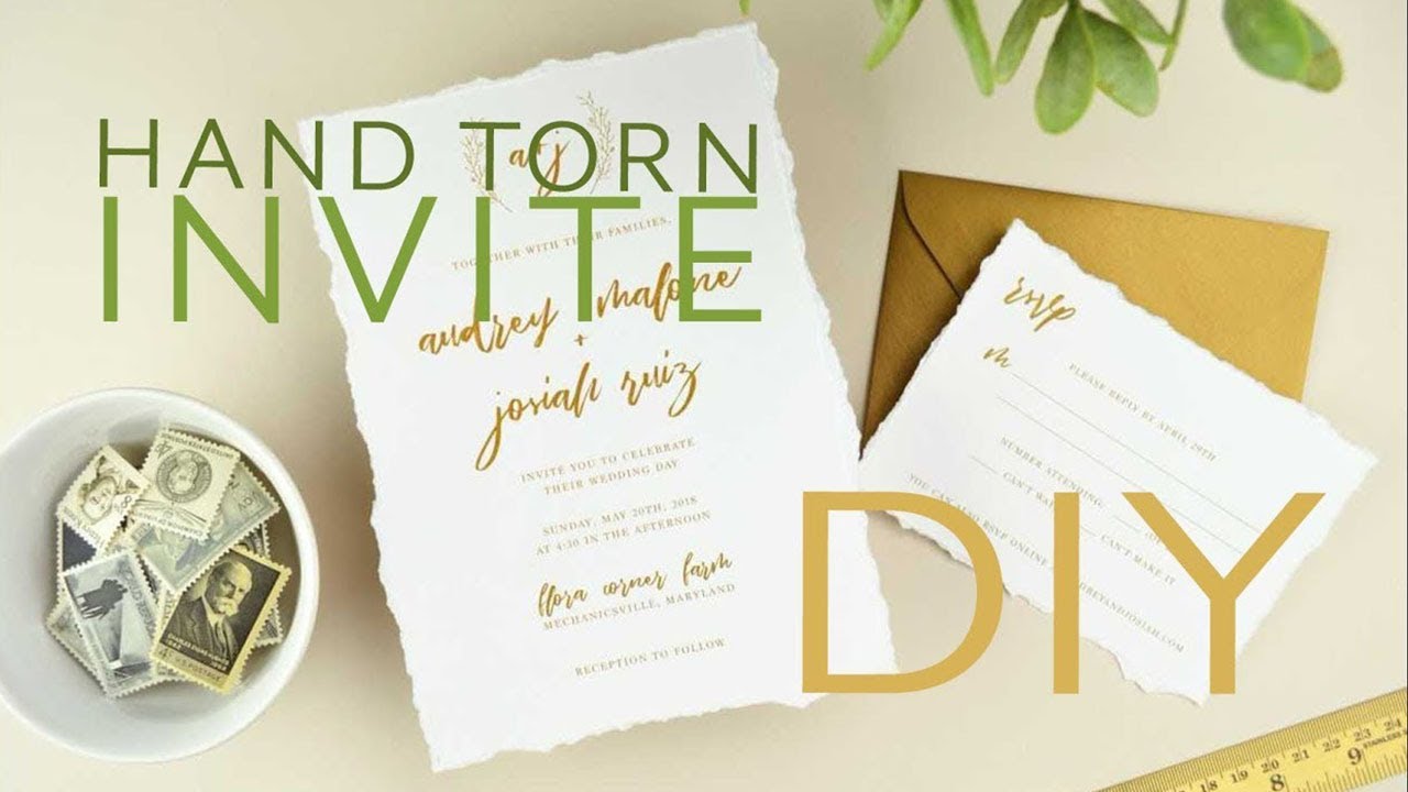 How to DIY Wedding Invitations with Hand Torn, Deckled Edge Paper