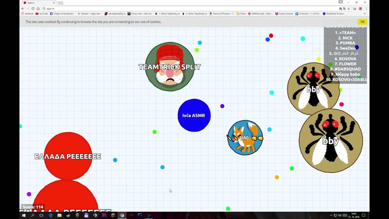 ASMR  hran&iacute; agar.io # zvuky pusou /ASMR playing Agar.io # mouth sounds