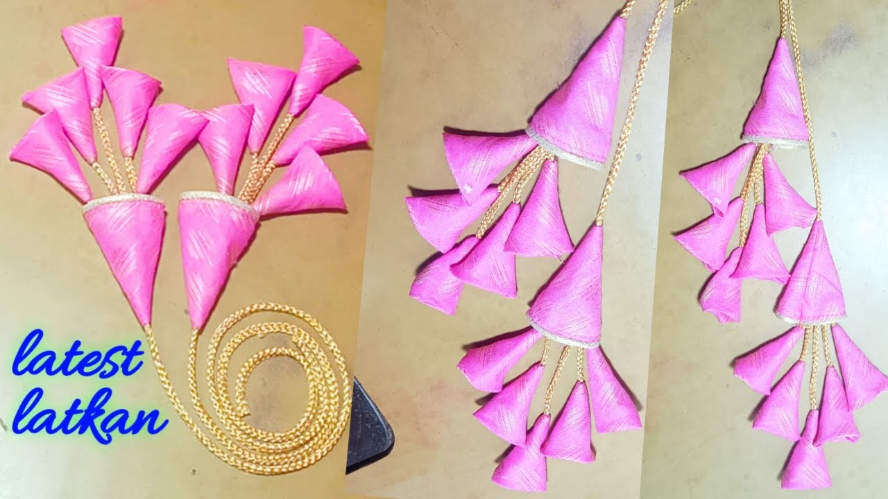 Beautiful heavy latkan designs / खुबसुरत लटकन डिजाइन बनाने का आसान तरीका देखें।easy stitching #silai