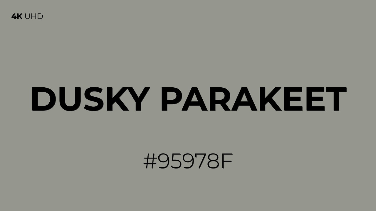 Dusky Parakeet Screen - Pure Visual Therapy Source - (#95978F) - RGB(149, 151, 143)