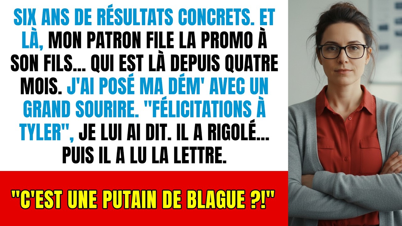 Virée pour népotisme après 6 ans : J'ai quitté l'entreprise avec 14M$ et tous leurs clients