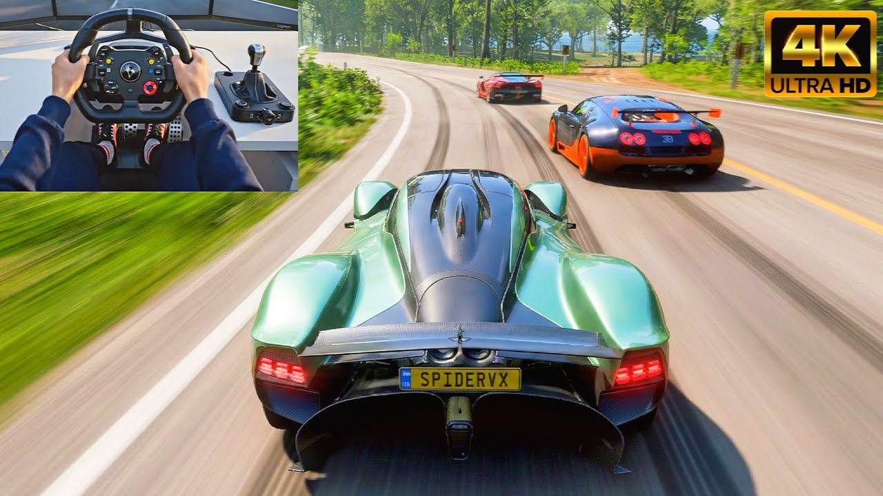 Aston Martin Valkyrie vs Hypercars - Forza Horizon 5 | Steering Wheel GamePlay | Racing Battle
