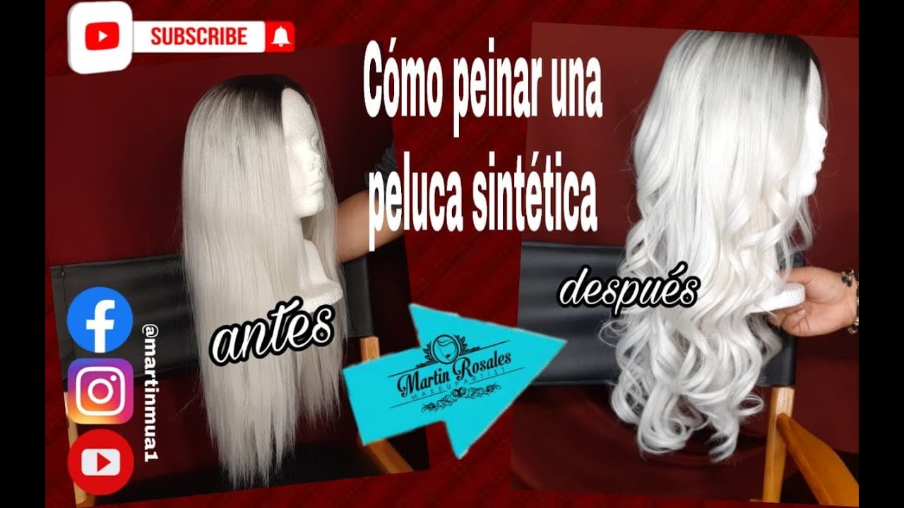 MI MAQUIĹLISTA LES ENSEÑA COMO PEINAR UNA PELUCA SINTÉTICA RISOS