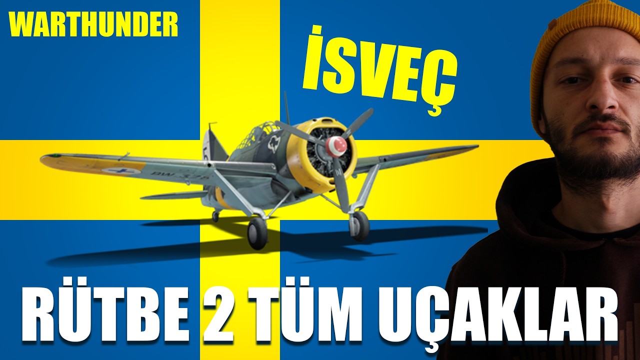 İSVEÇ RÜTBE 2 TÜM UÇAKLAR İLE OYNADIM! | WAR THUNDER