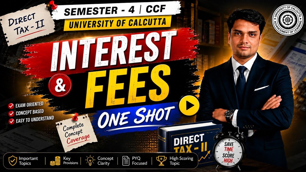 Interest and Fees  |  ONE SHOT PART - A  | Sem-4 CCF | Direct Tax |Calcutta University 