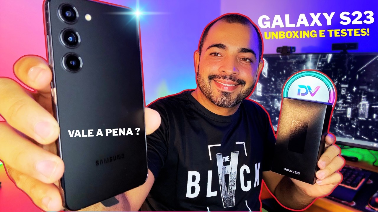 GALAXY S23 UNBOXING + Testes Reais, será que VALE A PENA? Minha HONESTA Opinião.