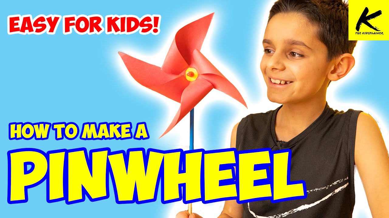 How to Make a PINWHEEL!! - (Easy for Kids!)