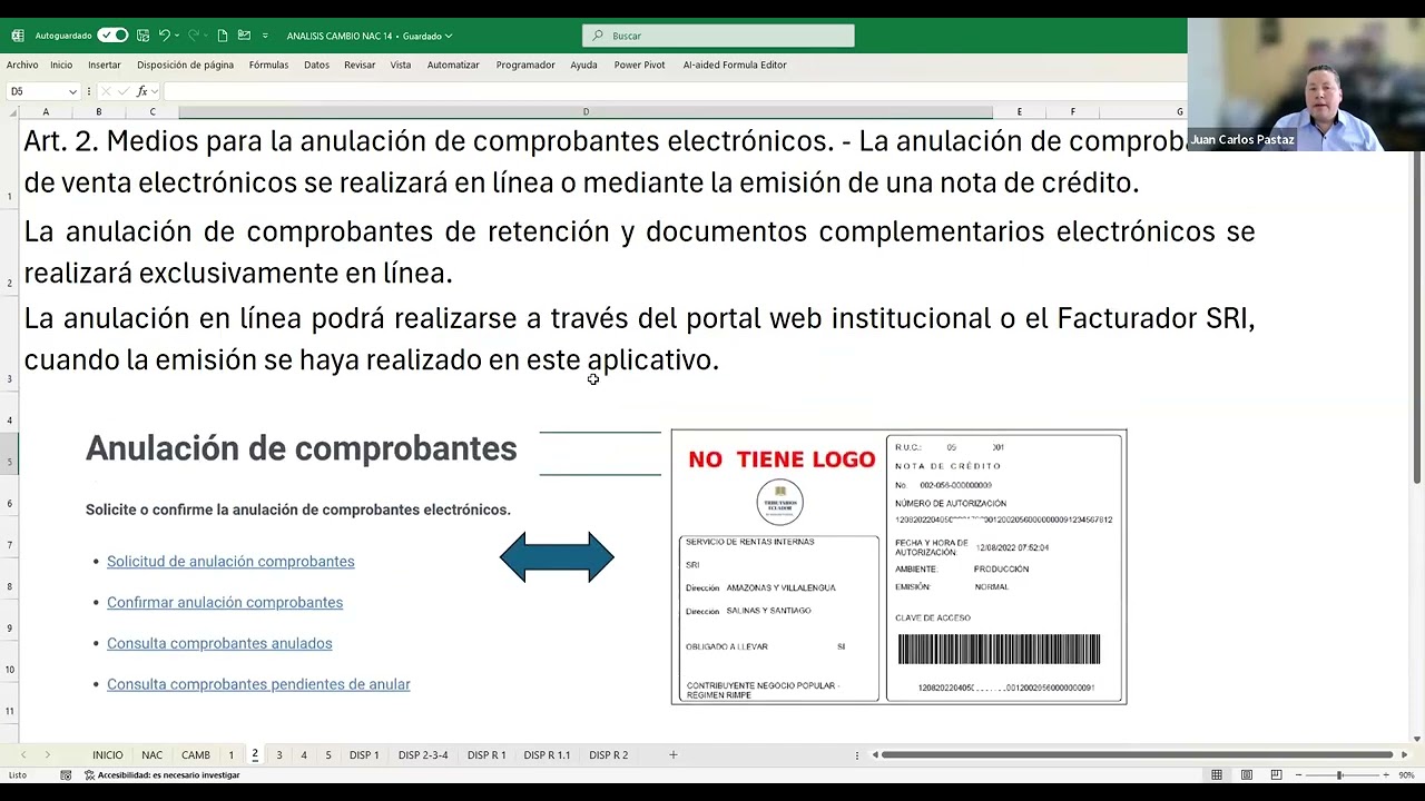 Cambios Tributarios desde el 1 de Agosto 2025  normas para la anulación de comprobantes de venta
