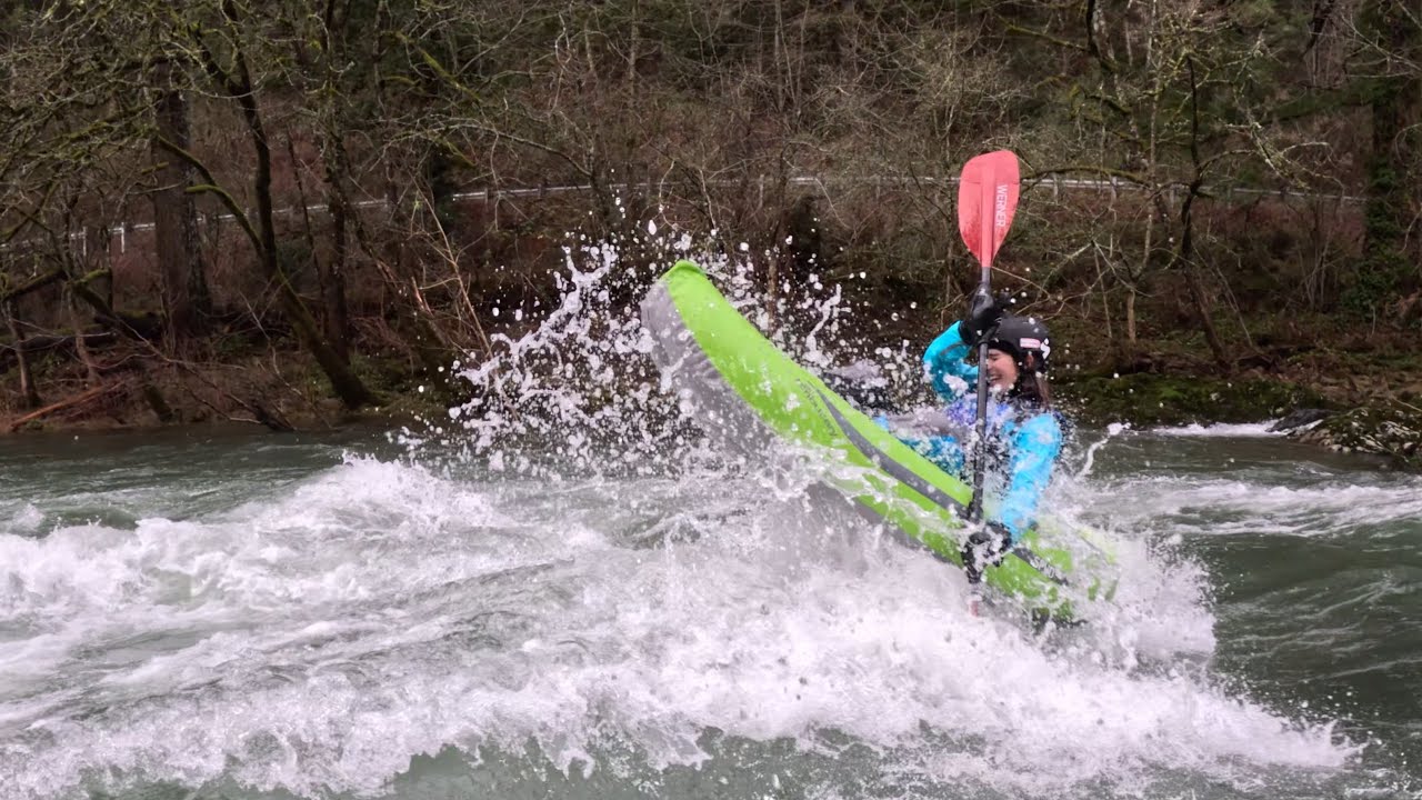 Washougal River. 8.3 ft.  Kayaking, Big water. 4600 cfs 12-20-25