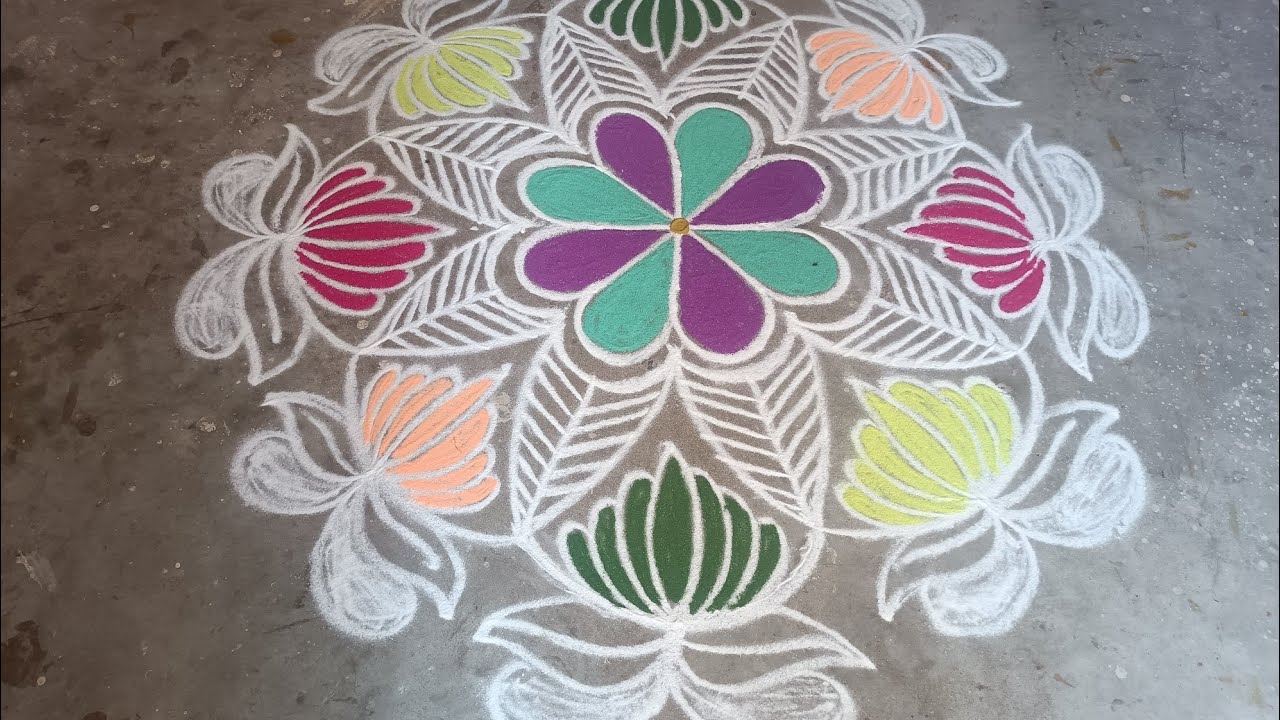 Mommy's Kolam is live#rangolidesigns #kolamart #easyrangoli #indianrangole #daily 