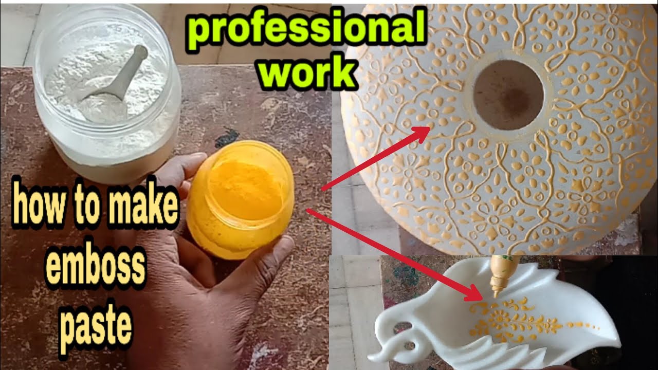 How to make Emboss paste ||makrana Marble