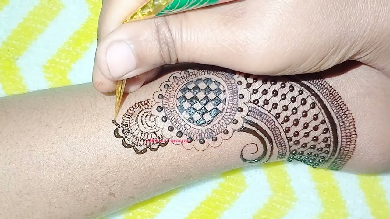 Floral Lattice Back Hand Design | Intricate Indo-Arabic Fusion | Step by Step Easy Tutorial 