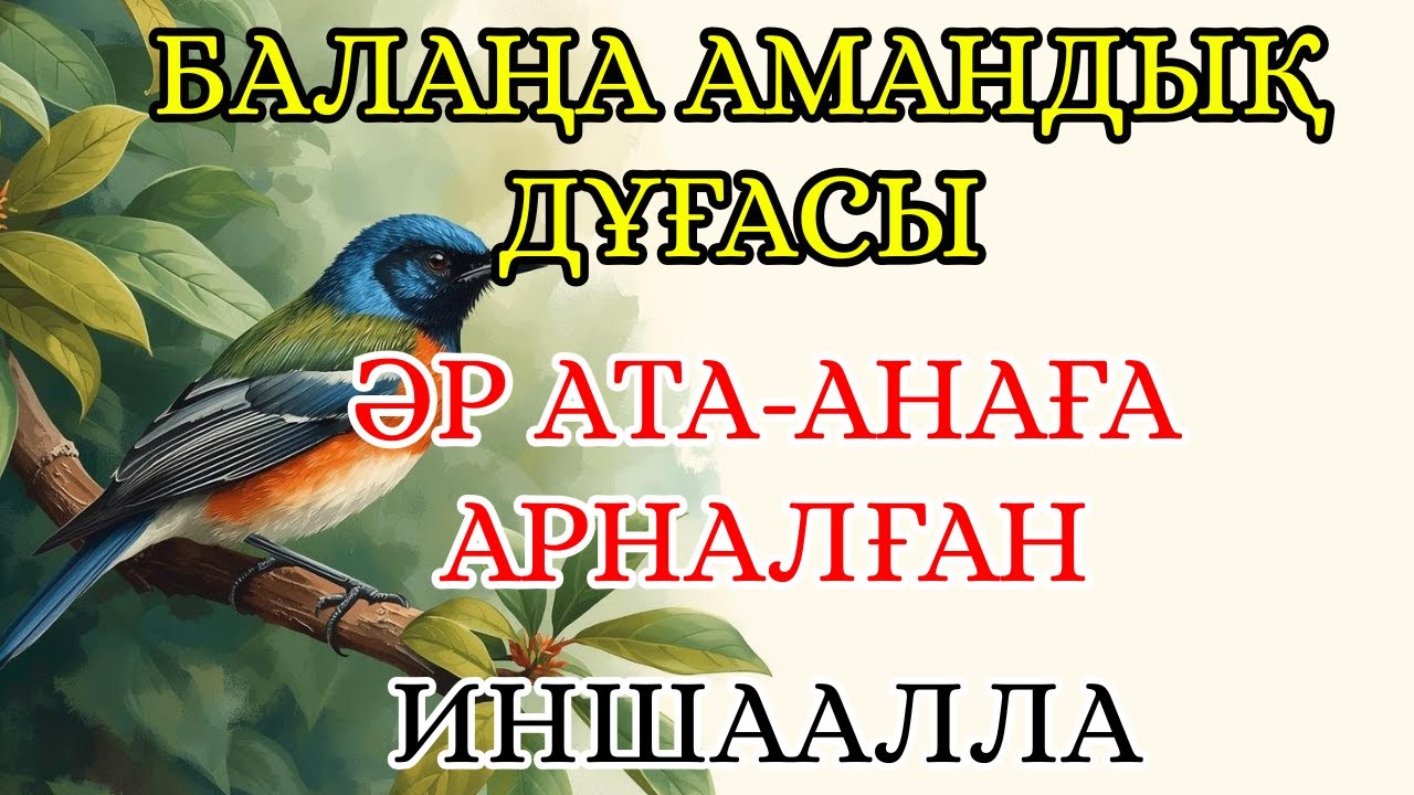 БАЛАҢА АРНАЛҒАН АМАНДЫҚ ДҰҒАСЫ – ЖҮРЕКПЕН ОҚЫ