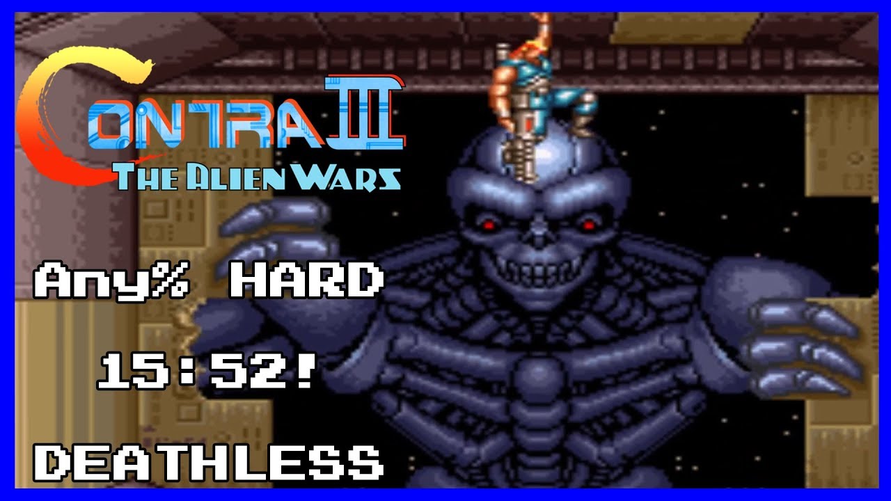 Contra III Deathless Speedrun Any% Hard 15:52