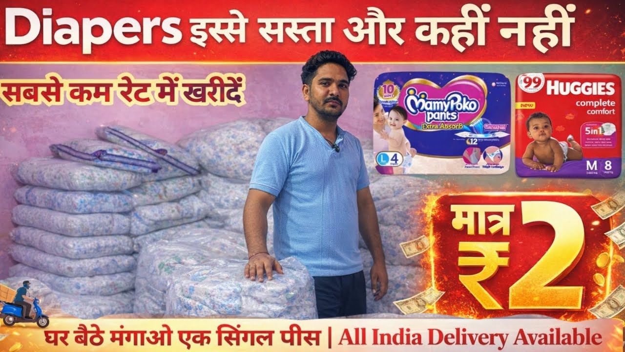 Diapers इससे सस्ता और कहीं नहीं | घर बैठे मंगाओ एक सिंगल पीस | Baby Diapers | Adult Diapers