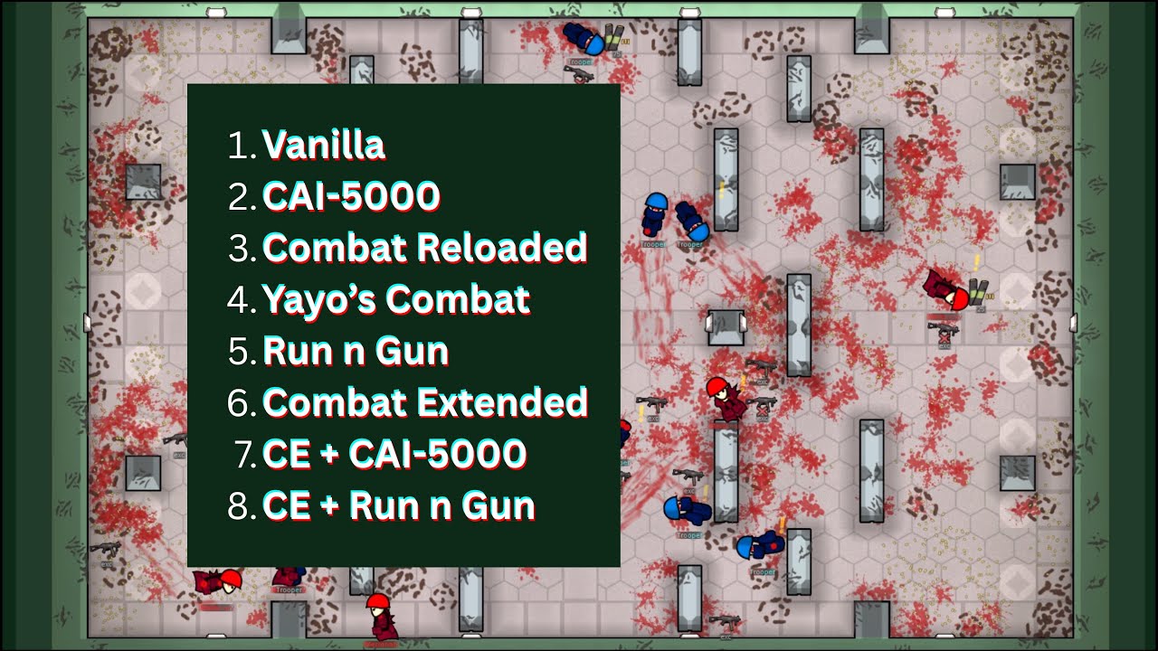 Comparing RimWorld Combat Mods (SMGs)
