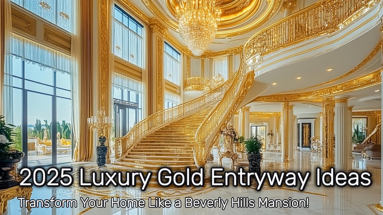 2025 Luxury Gold Entryway Ideas: Transform Your Home Like a Beverly Hills Mansion!