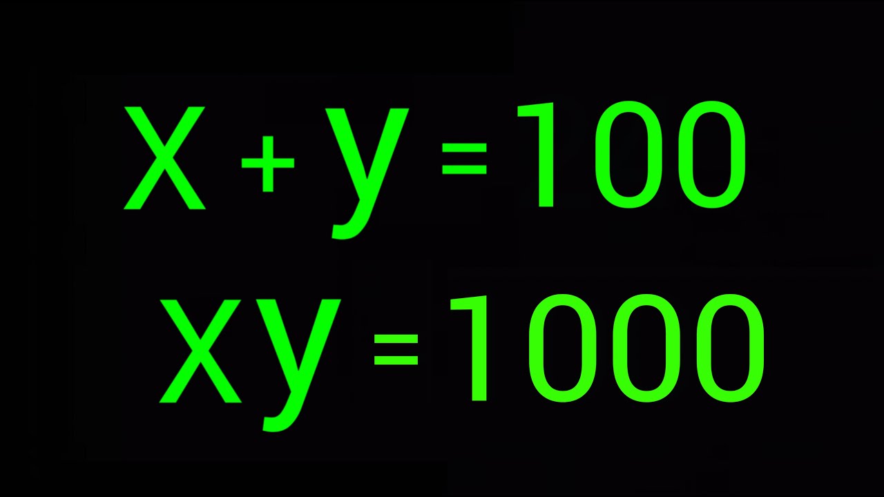 A Nice Algebra Problem  (x,y) = ?