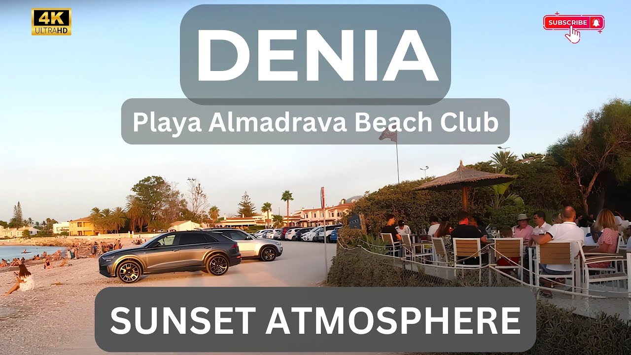 4K Denia Beaches: Sunset Atmosphere at Playa Almadrava Beach Lounge
