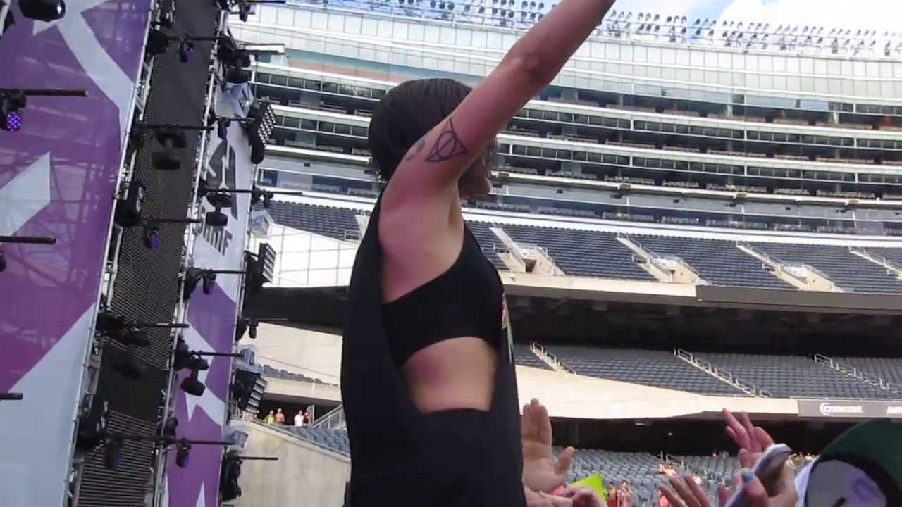 Krewella - Alive/Yasmine crowd surfs at Spring Awakening Music Festival Chicago 6/16/2013