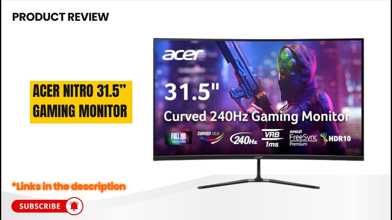 Acer Nitro 31.5” Gaming Monitor Review 🔥 240Hz | 1ms VRB | FreeSync Premium | ED320Q
