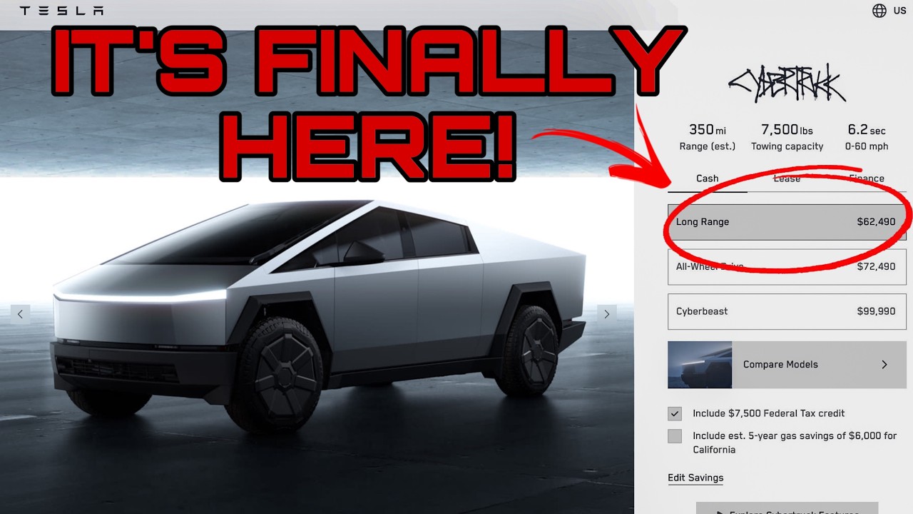 Your Cybertruck is Ready for You! Tesla's Cheapest RWD Variant