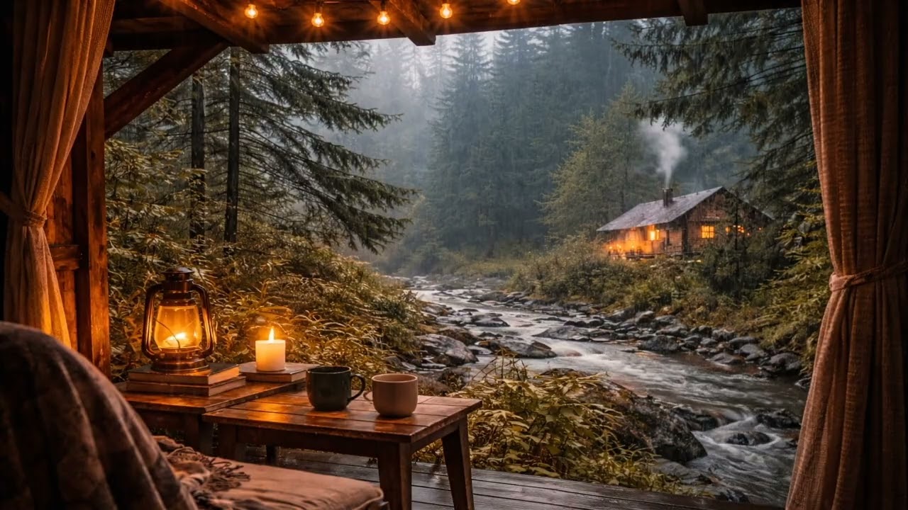 Calm Meditation Music with Soft Rain 🌧️ | 1 Hour Relaxing Ambience