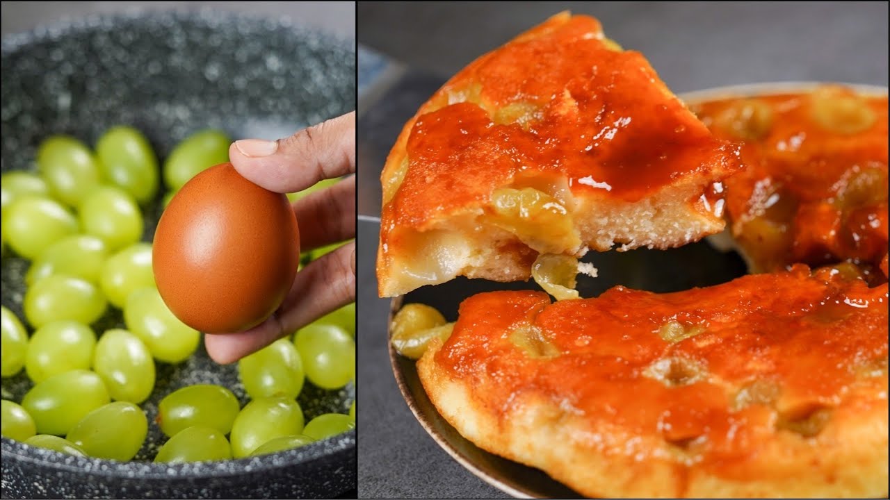 1 EGG GRAPE CAKE RECIPE | UNIQUE FRUIT CAKE RECIPE | WITHOUT OVEN | DELICIOUS GRAPE CAKE RECIPE
