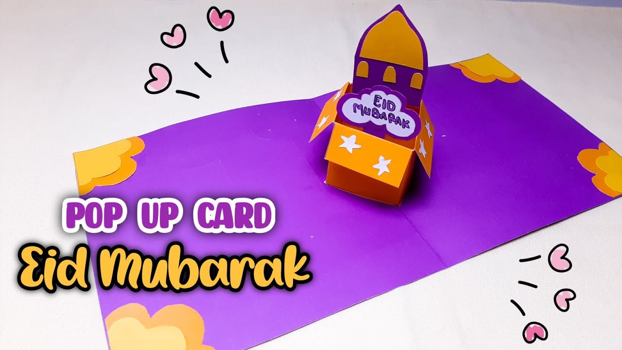Cara Membuat Kartu Ucapan Lebaran Idul Fitri/DIY Pop Up  Eid Mubarak Card