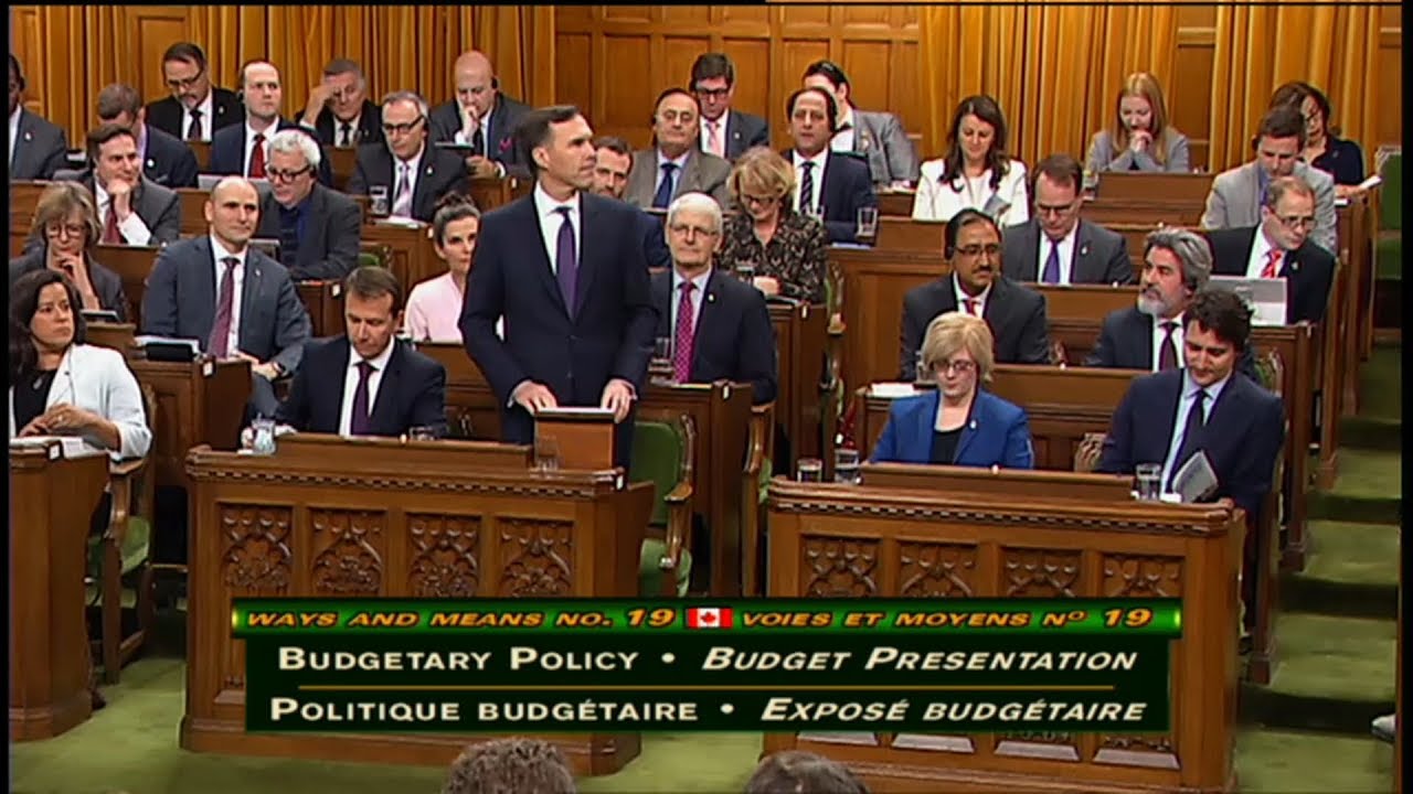 Finance Minister Bill Morneau Delivers the Federal Budget