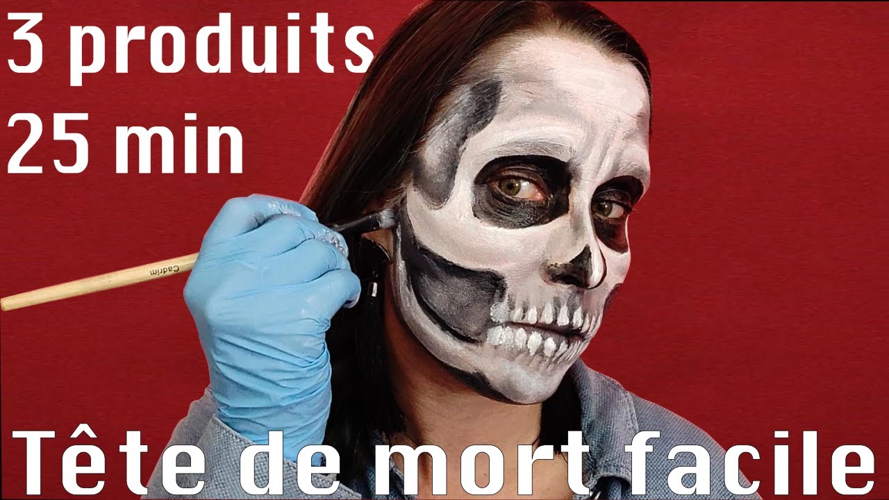 Cosm-étique : Tête de mort spécial Halloween - Tuto maquillage facile avec 3 produits seulement