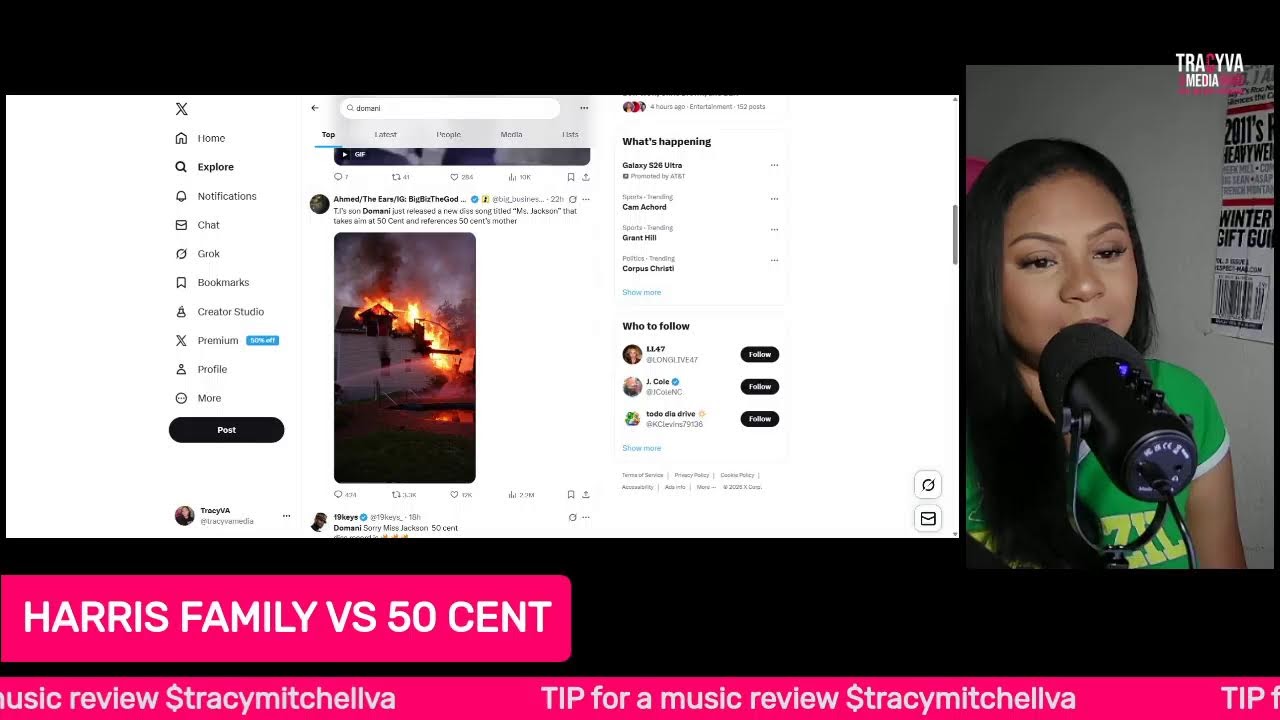 HARRIS FAMILY VS 50 CENT & MUSIC REVIEW