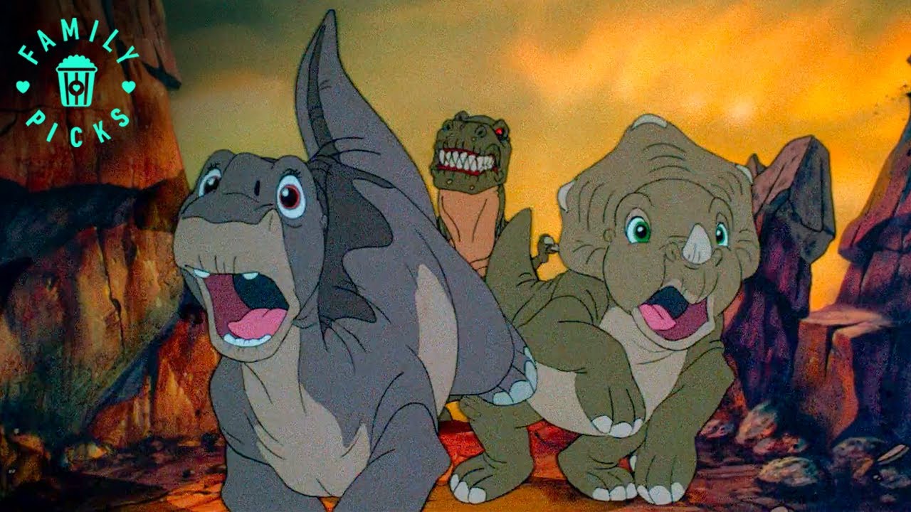Littlefoot and Cera Escape The Fierce T. Rex | The Land Before Time