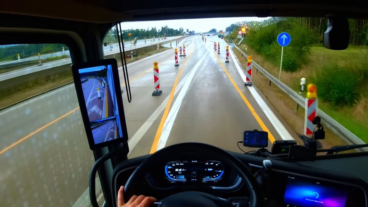 Across the Germany by 🚚 DAF XG from morning 🌅 to night 🌙 POV long driving part 2