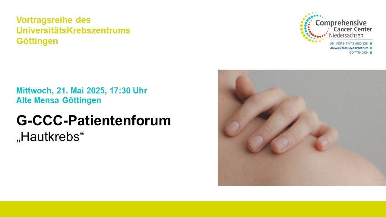 Hautkrebs | Neue Behandlungsansätze und Pflegetipps bei Strahlentherapie - G-CCC Patientenforum 2025