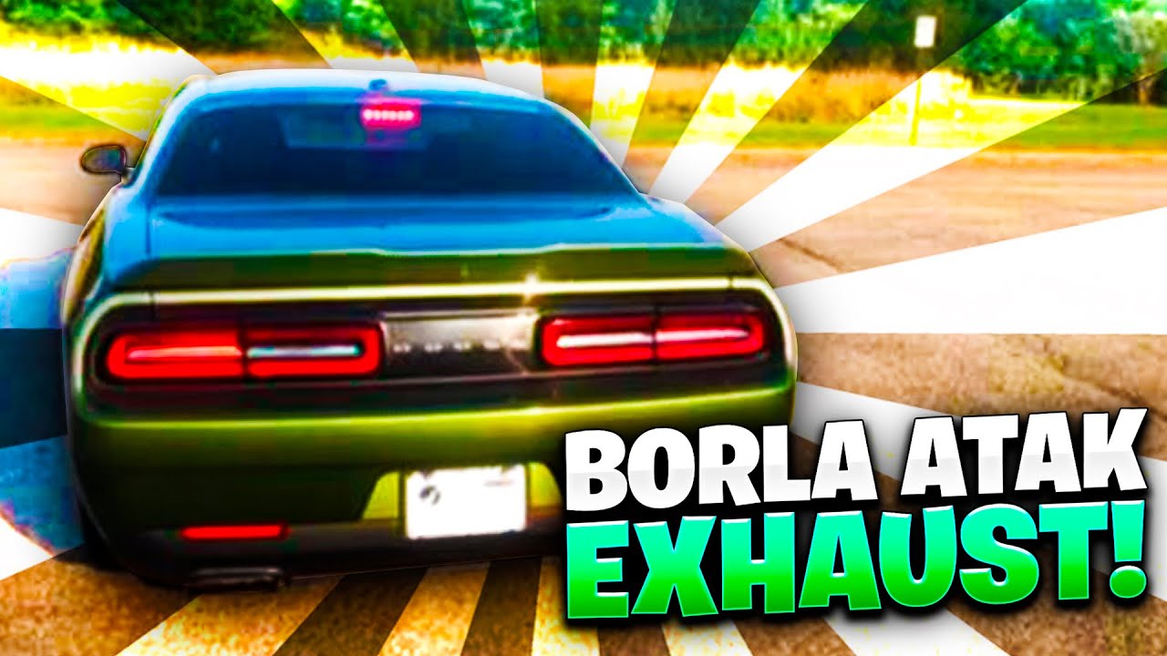 DODGE CHALLENGER 2019 SXT BEFORE AND AFTER BORLA ATAK CATBACK EXHAUST INSTALL & REVIEW LOUD SOUND V6