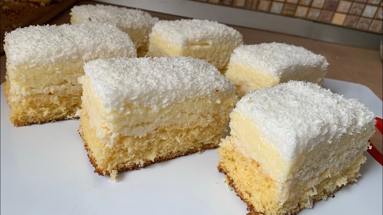 Prajitura Fulg de nea | reteta simpla | Cea mai cremoasă prajitura, blat moale si pufos DELICIOASA😋