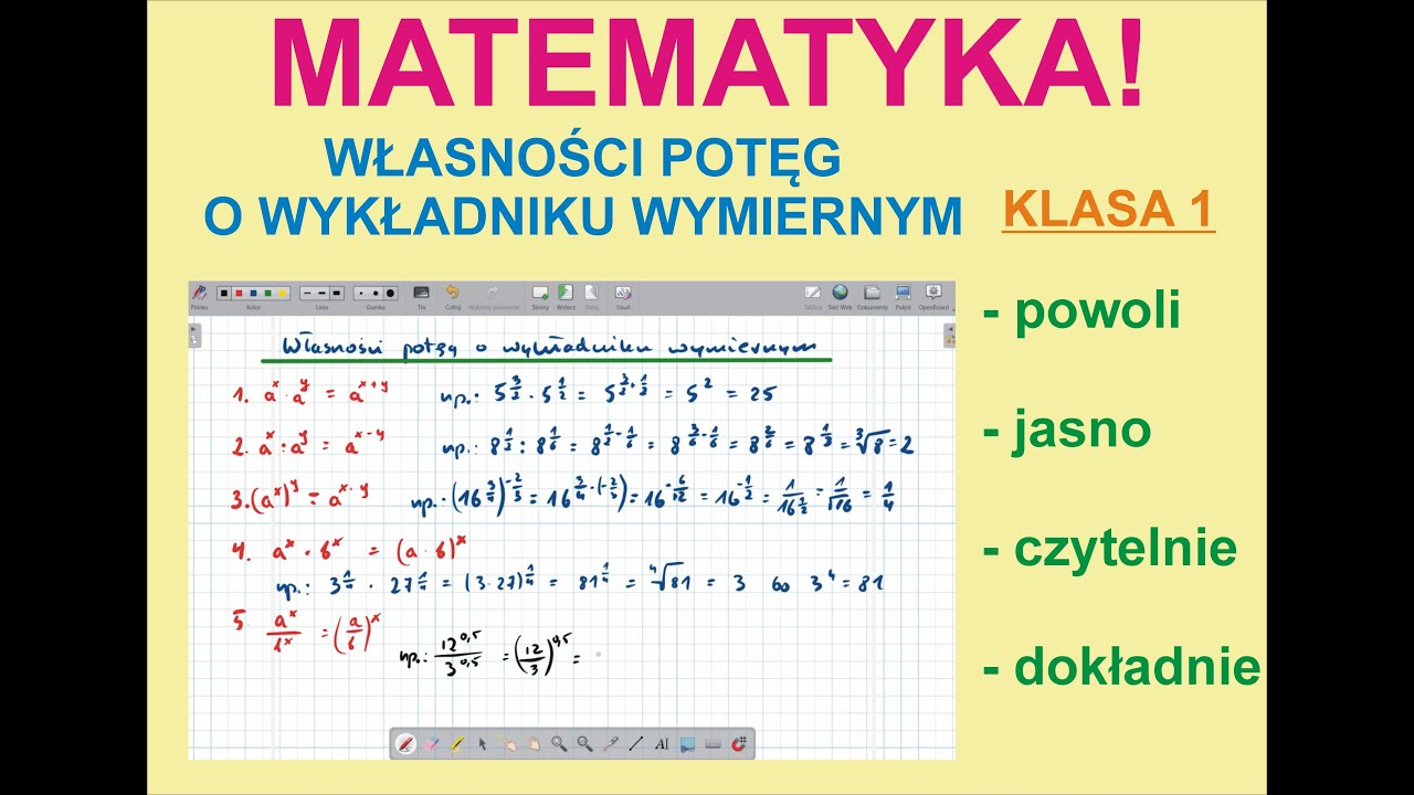 Własności potęg o wykładniku wymiernym