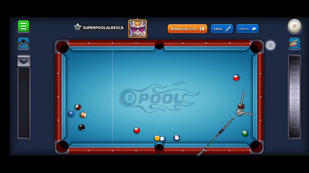  ESTE RETO ES JUGAR A FUERZA MÁXIMA EN 8 BALL POOL 