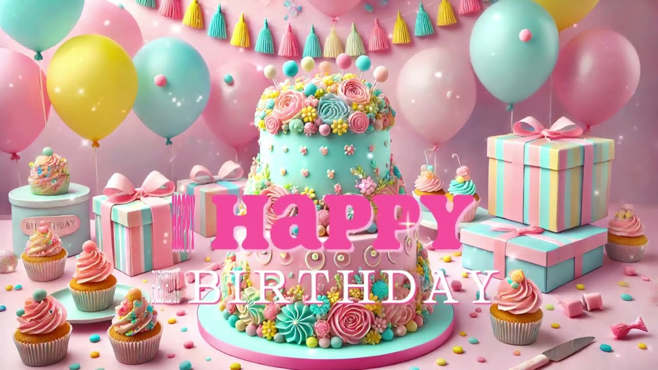 Happy Birthday Song With Pink Cake 🎂🩷