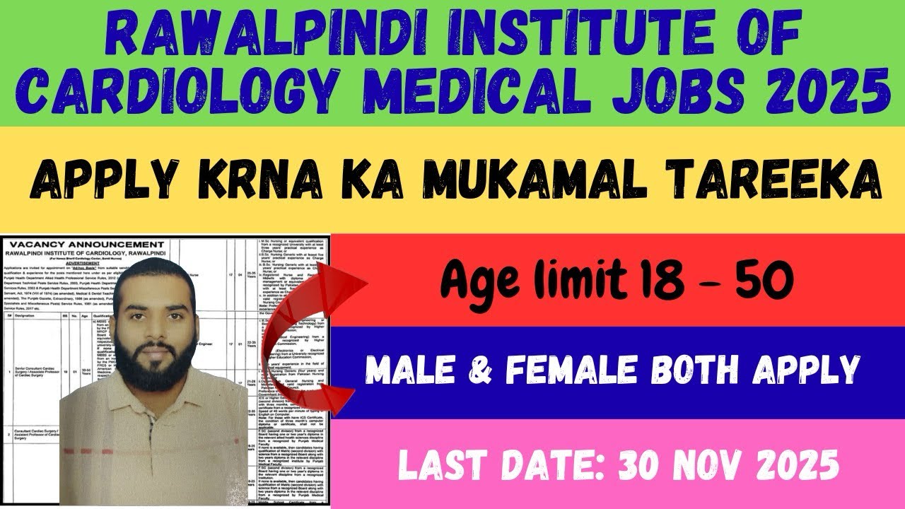 Rawalpindi Institute of Cardiology Jobs 2025 | Apply Ka Mukammal Tarika | New jobs 2025 | Jobs 2025