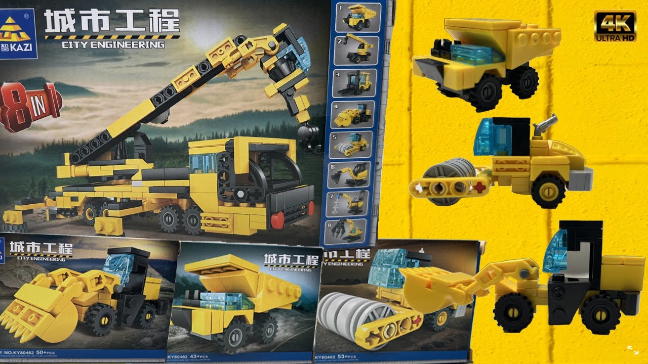 Construction Vehicle Lego Set Build | Assemble Lego Trucks Part 1