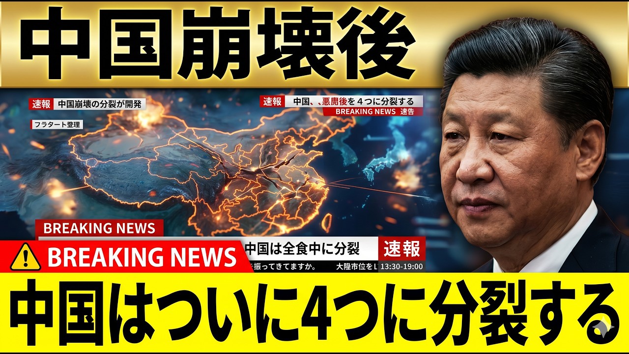 【2026年衝撃シナリオ】中国経済崩壊の果てに起きる&ldquo;国家4分裂&rdquo;と習近平体制崩壊の真実