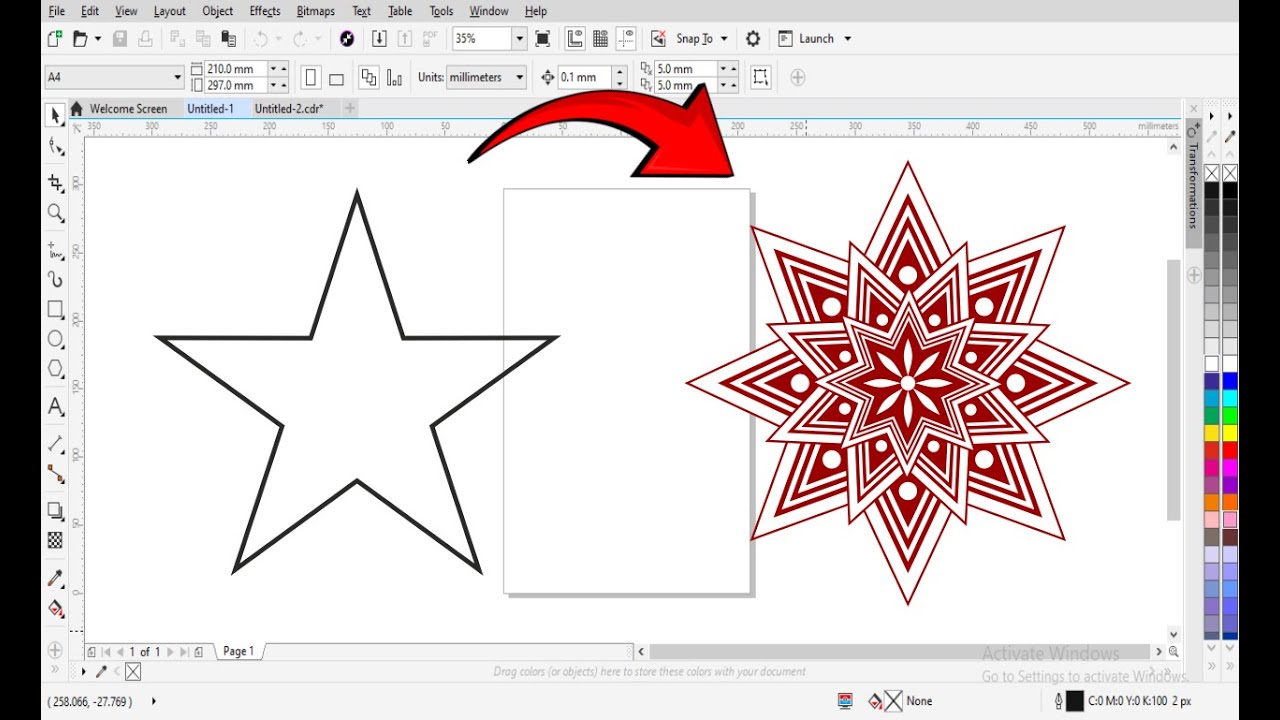 Create a Beautiful Star Logo in CorelDRAW | Easy & Creative Method #CorelDRAW #graphicstutorial