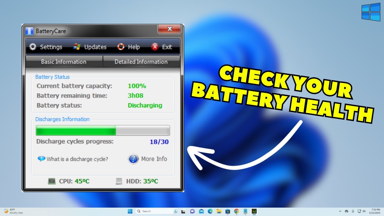 Easily Check Battery Health using BatteryCare Utility [2024]
