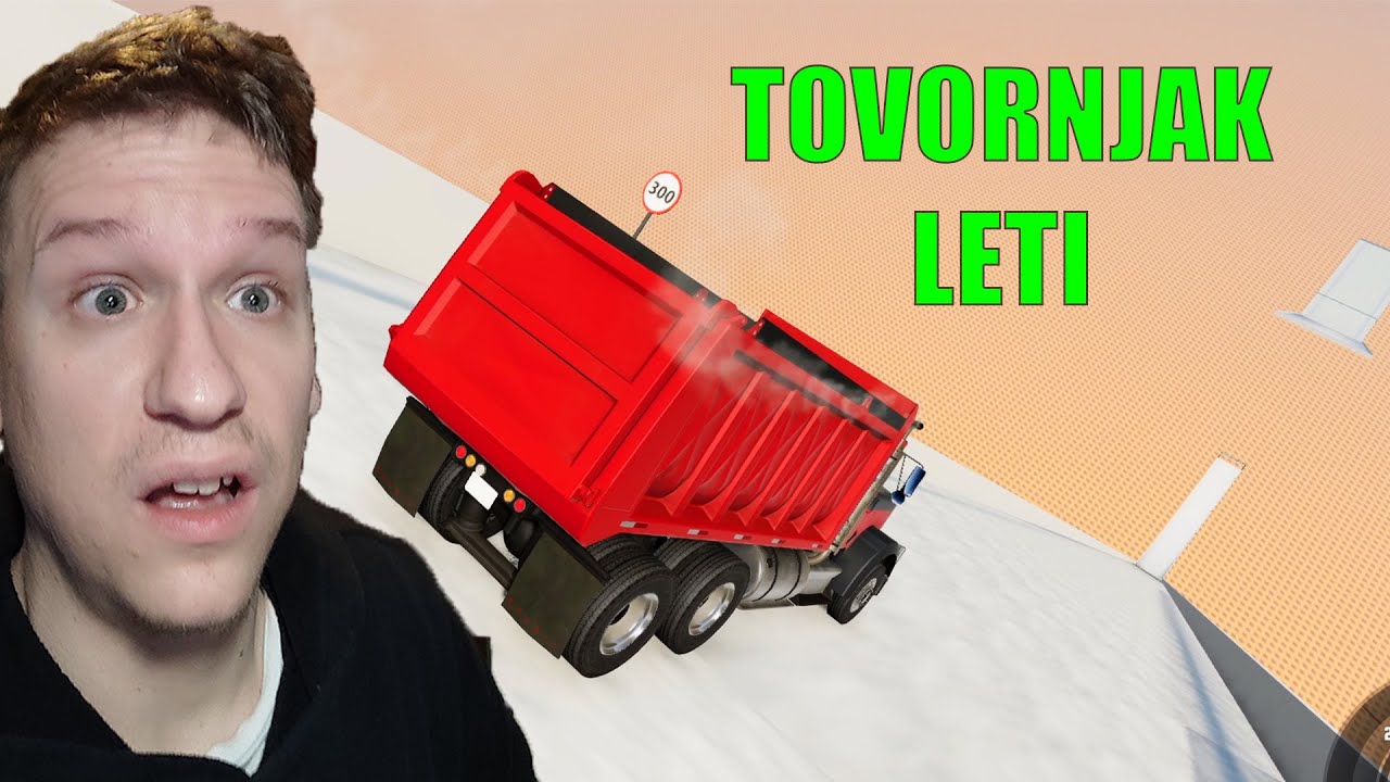 TOVORNJAK PROTI SKAKALNICI | BeamNG Drive