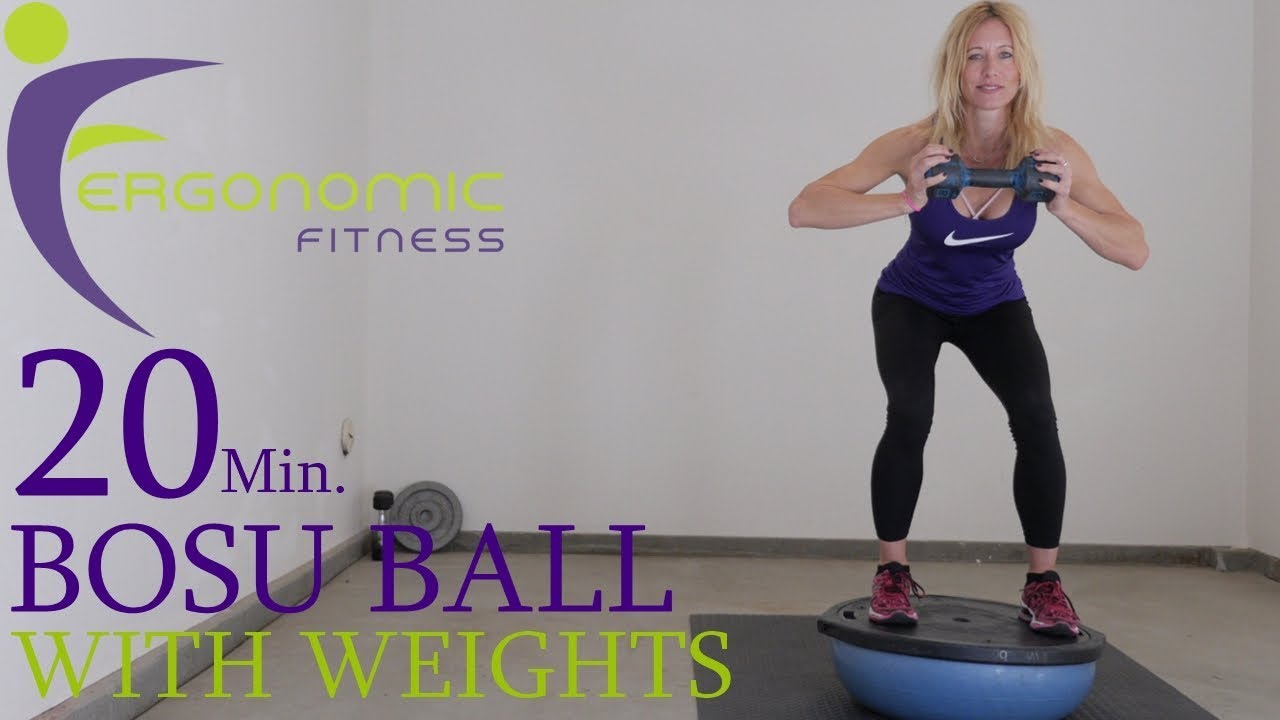 20 MINUTE BOSU BALL WORKOUT WITH WEIGHTS