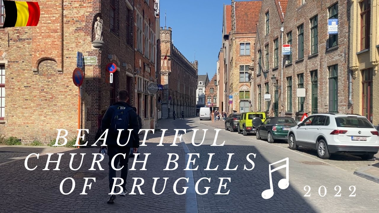 Beautiful church bells in the streets of Brugge HD | POV | Belgium | 2022