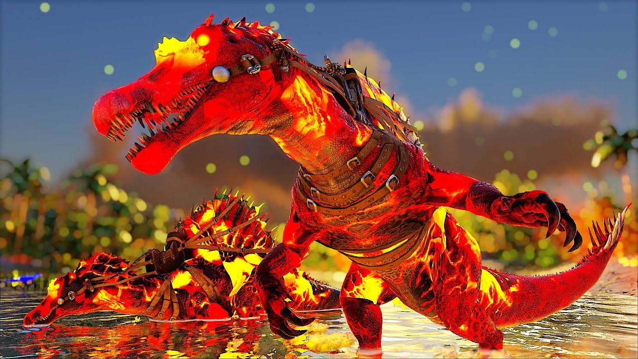 Upei e Evoluí Os Bebês Spino de Lava E Eles Serão IMBATIVEIS! Vou Reproduzi.. Ark G.R Dinossauros